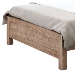 Nowra Queen Size Solid Wood Veneered Acacia Bed Frame - Oak -Home Luxe Store 04 58 12