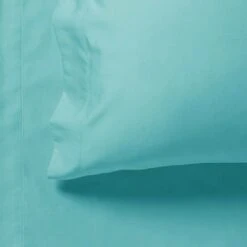 1000TC Ultra Soft Fitted Sheet & 2 Pillowcases Set - King Size Bed - Aqua -Home Luxe Store 1000tc ultra soft fitted sheet 2 pillowcases set king size bed aqua bedzy australia abn 18 642 972 209 873815