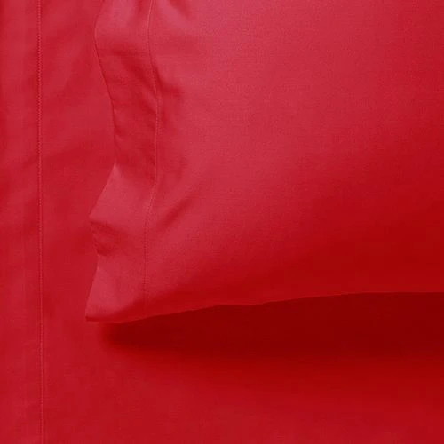 1000TC Ultra Soft King Single Size Bed Red Flat & Fitted Sheet Set 3 1000TC Ultra Soft King Single Size Bed Red Flat & Fitted Sheet Set - Image 3