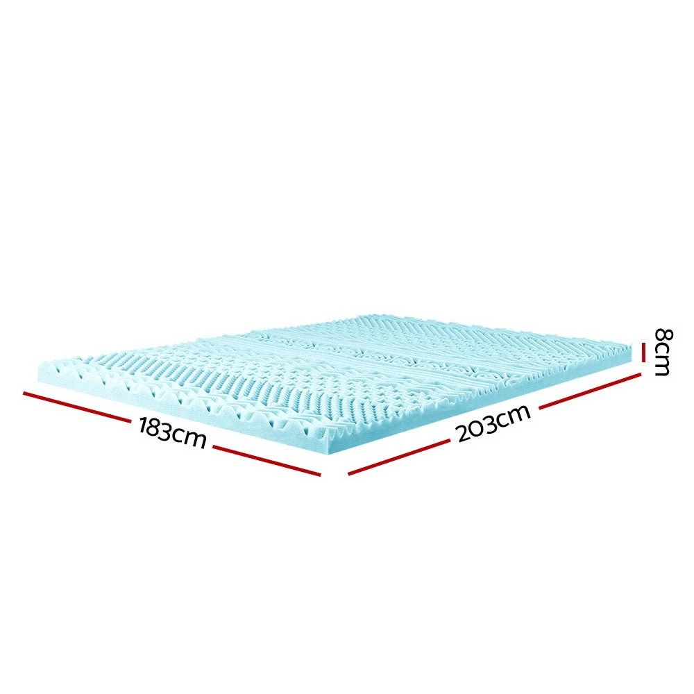 11-zone Memory Foam Mattress Topper 8cm - King 2 11-zone Memory Foam Mattress Topper 8cm - King - Image 2