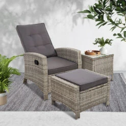 3 Piece Elise Outdoor Recliner Chair Ottoman And Table Set Grey 20 3 Piece Elise Outdoor Recliner Chair Ottoman And Table Set Grey -Home Luxe Store 3 piece elise outdoor recliner chair ottoman and table set grey bedzy australia abn 18 642 972 209 651026