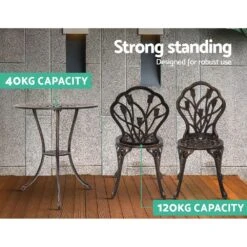 3PC Outdoor Setting Bistro Set Chairs Table Cast Aluminum Patio Furniture Tulip Bronze -Home Luxe Store 3pc outdoor setting bistro set chairs table cast aluminum patio furniture tulip bronze furniture outdoor bedzy australia 132183