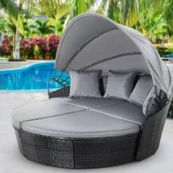 4 Piece Outdoor Day Bed With Shade -Home Luxe Store 4 piece outdoor day bed with shade bedzy australia 765803