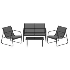 4 Piece Outdoor Patio Setting Black -Home Luxe Store 4 piece outdoor patio setting black bedzy australia abn 18 642 972 209 174318
