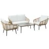 4 Seater Rattan Outdoor Lounge Set