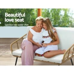 4 Seater Rattan Outdoor Lounge Set -Home Luxe Store 4 seater rattan outdoor lounge set bedzy australia abn 18 642 972 209 873945