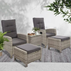 5 Piece Elise Outdoor Recliner Chair Ottoman And Table Set Grey 20 5 Piece Elise Outdoor Recliner Chair Ottoman And Table Set Grey -Home Luxe Store 5 piece elise outdoor recliner chair ottoman and table set grey bedzy australia abn 18 642 972 209 119839