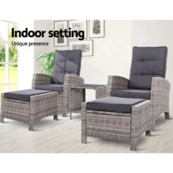 5 Piece Elise Outdoor Recliner Chair Ottoman And Table Set Grey 24 5 Piece Elise Outdoor Recliner Chair Ottoman And Table Set Grey -Home Luxe Store 5 piece elise outdoor recliner chair ottoman and table set grey bedzy australia abn 18 642 972 209 643723