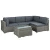 5 Piece Noosa Outdoor Wicker Sofa Set - Grey