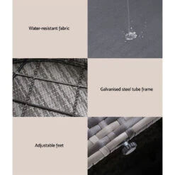 5 Piece Outdoor Day Bed With Shade (Grey) -Home Luxe Store 5 piece outdoor day bed with shade grey bedzy australia 252431