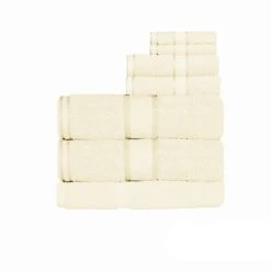 550gsm Cotton 7 Pce Bath Sheet Set Cream