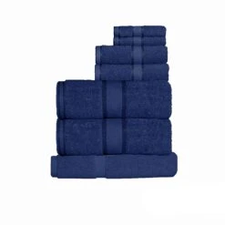 550gsm Cotton 7 Pce Towel Set Navy
