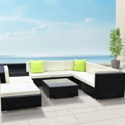 9-Piece Outdoor Sofa Set Wicker Couch Lounge Setting 7 Seater -Home Luxe Store 9 piece outdoor sofa set wicker couch lounge setting 7 seater furniture outdoor bedzy australia 282033