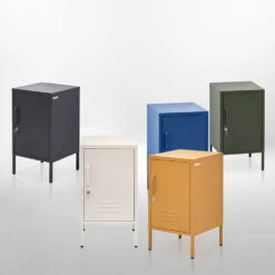 Bedside Table Metal Cabinet - Blue -Home Luxe Store AI LOCKER SH BL 24524 07