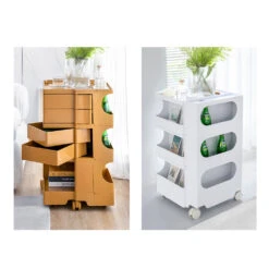 5 Tier Bedside Table Organizer Orange -Home Luxe Store AI PP TROLLEY L OR 24518 06