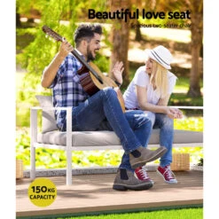 Airlie 4 Seat Aluminium Outdoor Sofa And Table Set White -Home Luxe Store ALU SOFA AL 4PCS WH 61883 04