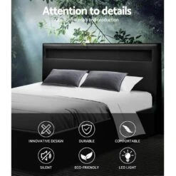 Double Package | Wanda LED Bed Black & Normay Series Pillow Top Mattress (Medium Firm) 27 Double Package | Wanda LED Bed Black & Normay Series Pillow Top Mattress (Medium Firm) -Home Luxe Store BFRAME E COLE D BK ABC 02 c2854df2 cf14 482f bb85 1fd94c6064b1