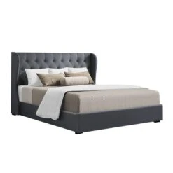 Elouera Queen Bed Frame With Gas Lift Storage Charcoal 15 Elouera Queen Bed Frame With Gas Lift Storage Charcoal -Home Luxe Store BFRAME E ISSA Q CHAR AB 14138 00