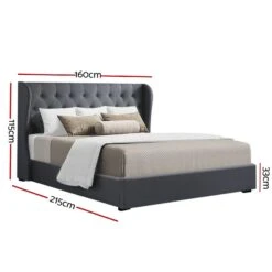 Elouera Queen Bed Frame With Gas Lift Storage Charcoal 10 Elouera Queen Bed Frame With Gas Lift Storage Charcoal -Home Luxe Store BFRAME E ISSA Q CHAR AB 14138 02
