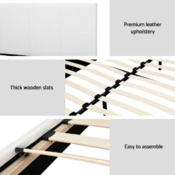 Coogee Double Bed Frame White -Home Luxe Store BFRAME E NEO D WH AB 202502281430 05 a05613e8 8905 4e70 8f77 5f672925d3fa