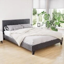 Coogee Queen Bed Base Charcoal