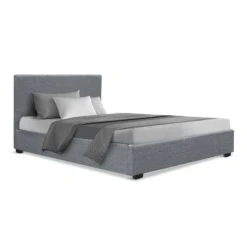 Elwood Gas Lift Storage King Single Bed Frame Grey -Home Luxe Store BFRAME E NINO KS GY AB 17323 00