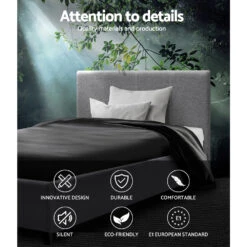 Elwood Gas Lift Storage King Single Bed Frame Grey -Home Luxe Store BFRAME E NINO KS GY AB 17323 03