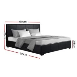 Elwood Storage Queen Bed Frame Black -Home Luxe Store BFRAME E NINO Q BK AB 8282 02