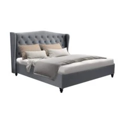 Altona Double Bed Frame Grey -Home Luxe Store BFRAME E PIER D GY AB 10549 00