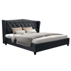 Altona King Bed Frame Charcoal -Home Luxe Store BFRAME E PIER K CHAR ABC 19034 00