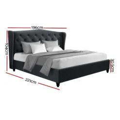 Altona King Bed Frame Charcoal -Home Luxe Store BFRAME E PIER K CHAR ABC 19034 02