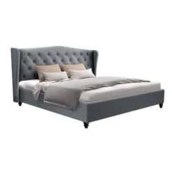 Altona King Bed Frame Grey -Home Luxe Store BFRAME E PIER K GY AB 10559 00