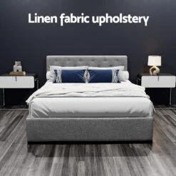 Dorilla Gas Lift Storage Double Bed Frame - Grey -Home Luxe Store BFRAME E VILA D GY AB 202503041142 04