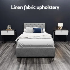 Dorilla Gas Lift Storage King Single Bed Frame - Grey -Home Luxe Store BFRAME E VILA KS GY ABC 202503041142 04