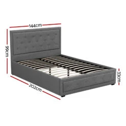 Bronte Storage Double Bed Frame Grey -Home Luxe Store BFRAME F TIYO D GY ABC 202503041142 01