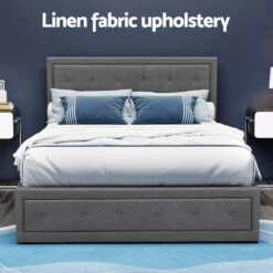 Bronte Storage Double Bed Frame Grey -Home Luxe Store BFRAME F TIYO D GY ABC 202503041142 04