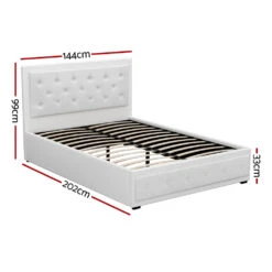 Bronte Storage Double Bed Frame White -Home Luxe Store BFRAME F TIYO D WH ABC 202503041144 01