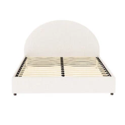Ella Gas Lift Double Bed Frame - Beige Bouclé Upholstery -Home Luxe Store BFRAME G ELLA D BG ABC 202505231805 02