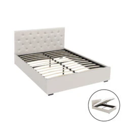Double Package | Dorilla Gas Lift Storage Bed Frame Beige & Bonita Pillow Top Mattress (Medium Firm) -Home Luxe Store BFRAME G GAS VILA D BG ABC 217181 00 b0d3bd15 c742 49d0 b0ba e5513284abf9