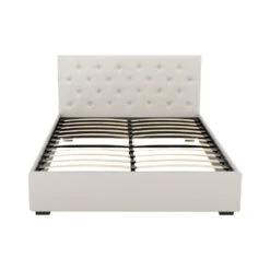 Double Package | Dorilla Gas Lift Storage Bed Frame Beige & Bonita Pillow Top Mattress (Medium Firm) -Home Luxe Store BFRAME G GAS VILA D BG ABC 217181 02 41a46811 7a7b 4140 b214 f7508aebf6c8
