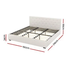 King Package | Dorilla Gas Lift Storage Bed Frame Beige & Bonita Pillow Top Mattress (Medium Firm) -Home Luxe Store BFRAME G GAS VILA K BG ABC 217197 01 62f1a70f e907 4900 8cdf 3c63aa993c86