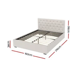Queen Package | Dorilla Gas Lift Storage Bed Frame Beige & Bonita Pillow Top Mattress (Medium Firm) -Home Luxe Store BFRAME G GAS VILA Q BG ABC 217183 01 f66fcf6c e09f 44cb 8781 e073e197b8e1