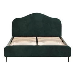 Daintree Queen Velvet Bed Frame - Dark Green 9 Daintree Queen Velvet Bed Frame - Dark Green -Home Luxe Store BFRAME G OLAN Q GN ABC 156238 02