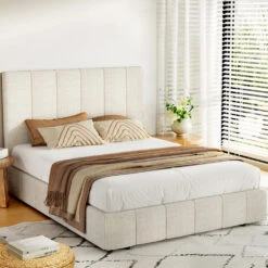 Aldinga Double Bed Frame Beige
