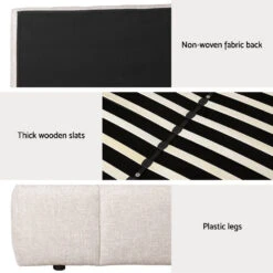 Aldinga Queen Bed Frame Beige -Home Luxe Store BFRAME G TETTE Q BG ABC 155276 05