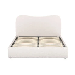 Albany Double Boucle Bed Frame - Cream White -Home Luxe Store BFRAME H DARA D WH ABC 190312 02
