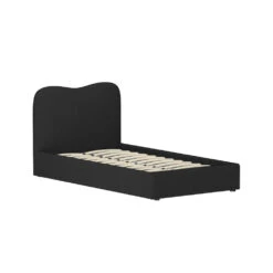 Albany Bouclé King Single Bed Frame - Black -Home Luxe Store BFRAME H DARA KS BK ABC 217186 00