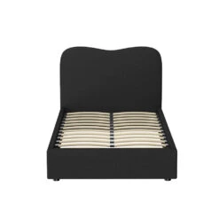 Albany Bouclé King Single Bed Frame - Black -Home Luxe Store BFRAME H DARA KS BK ABC 217186 02