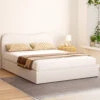 Albany Queen Boucle Bed Frame - Cream White