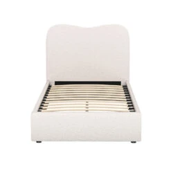 Albany Single Boucle Bed Frame - Cream White -Home Luxe Store BFRAME H DARA S WH AB 190313 02